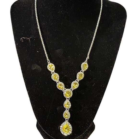 NWT Charter Club Crystal Lariat Necklace, 17" + 2" Extender - Picture 5 of 6